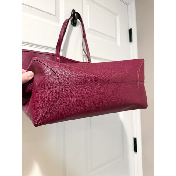 Coach Reversible City Tote Party Cat Print Maroon Berry Canvas Large Classic - Picture 9 of 16